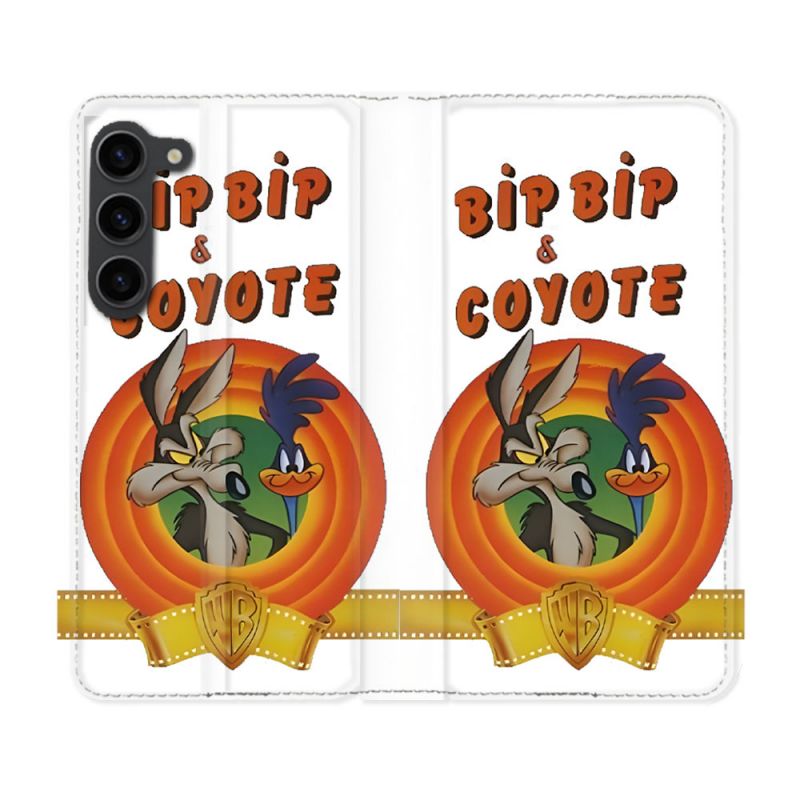 Housse Cuir Portefeuille Pour Samsung Galaxy S23 Plus Bip Bip Coyote