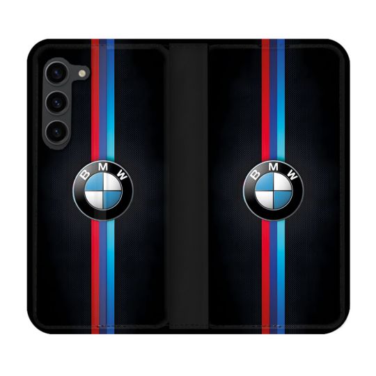 Housse Cuir Portefeuille Pour Samsung Galaxy S23 Plus BMW Logo
