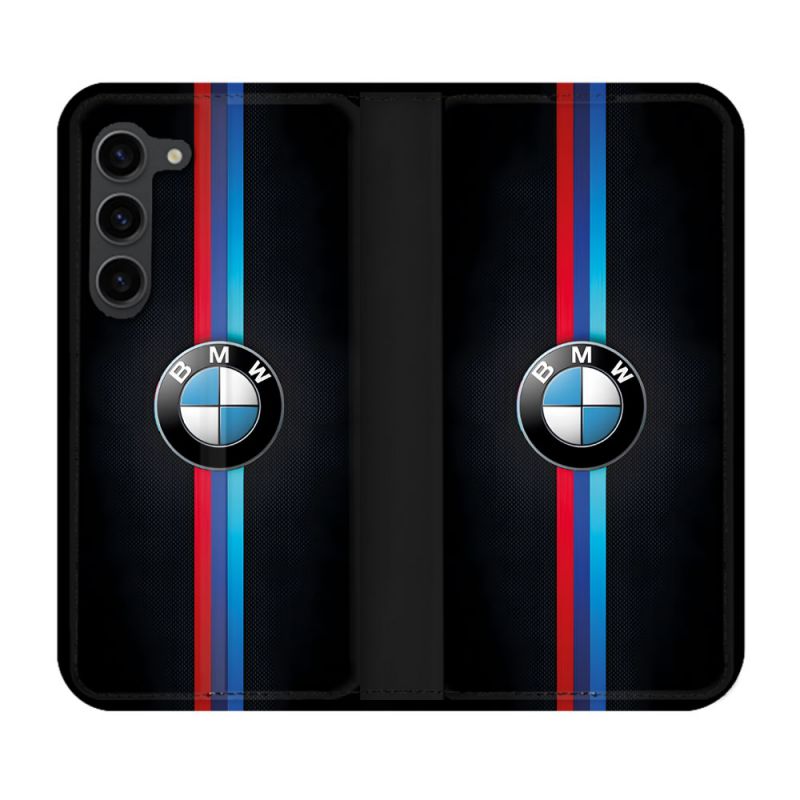 Housse Cuir Portefeuille Pour Samsung Galaxy S23 Plus BMW Logo