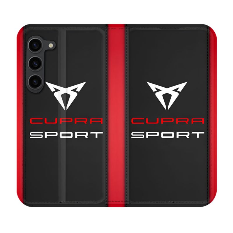 Housse Cuir Portefeuille Pour Samsung Galaxy S23 Plus Cupra