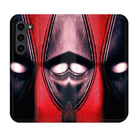 Housse Cuir Portefeuille Pour Samsung Galaxy S23 Plus Deadpool Yeux