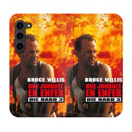 Housse Cuir Portefeuille Pour Samsung Galaxy S23 Plus Die Hard Affiche
