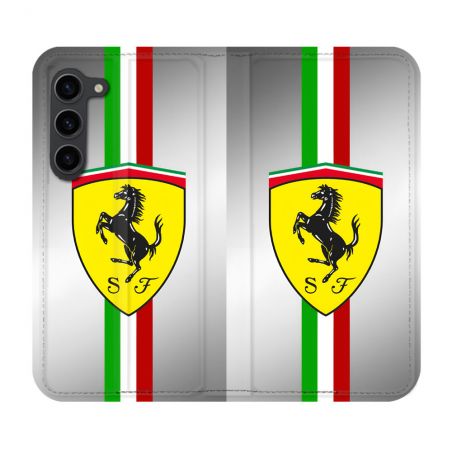 Housse Cuir Portefeuille Pour Samsung Galaxy S23 Plus Ferrari Ligne