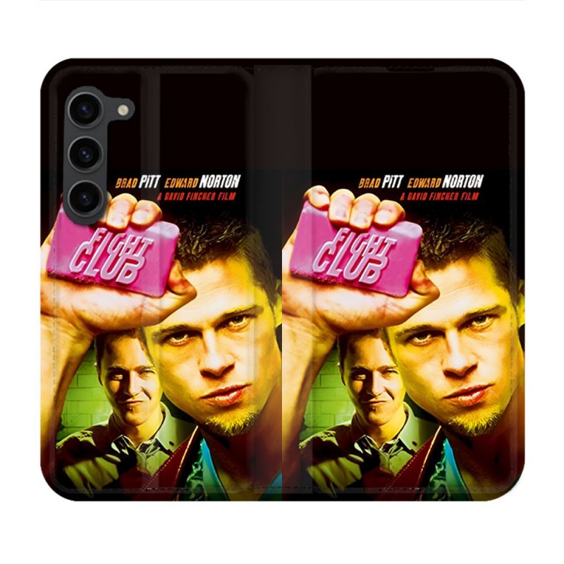 Housse Cuir Portefeuille Pour Samsung Galaxy S23 Plus Fight Club Affiche