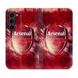 Housse Cuir Portefeuille Pour Samsung Galaxy S23 Plus Foot Arsenal