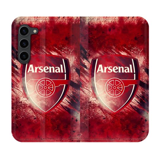 Housse Cuir Portefeuille Pour Samsung Galaxy S23 Plus Foot Arsenal