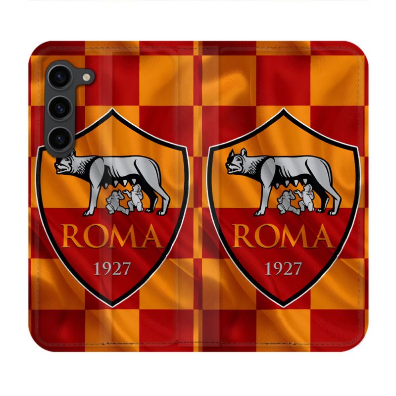 Housse Cuir Portefeuille Pour Samsung Galaxy S23 Plus Foot As Roma