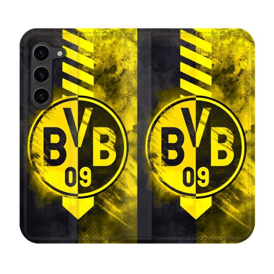 Housse Cuir Portefeuille Pour Samsung Galaxy S23 Plus Foot Dortmund