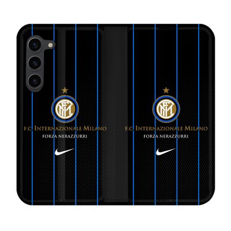 Housse Cuir Portefeuille Pour Samsung Galaxy S23 Plus Foot Inter Milan