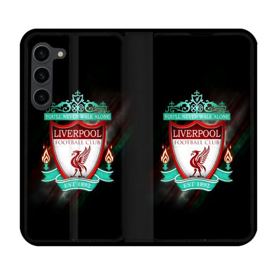 Housse Cuir Portefeuille Pour Samsung Galaxy S23 Plus Foot Liverpool