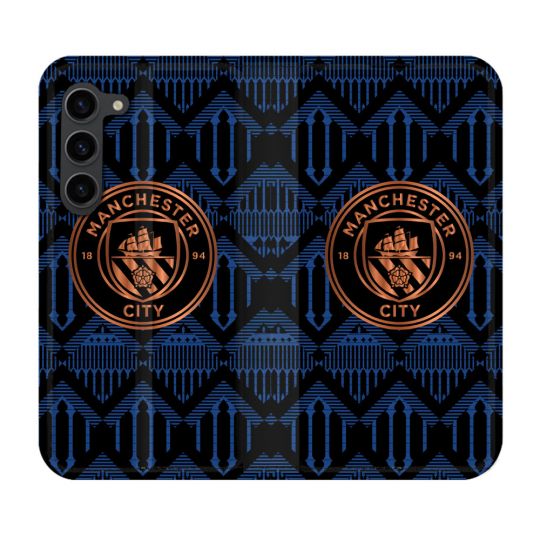 Housse Cuir Portefeuille Pour Samsung Galaxy S23 Plus Foot Manchester City
