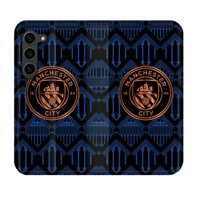 Housse Cuir Portefeuille Pour Samsung Galaxy S23 Plus Foot Manchester City