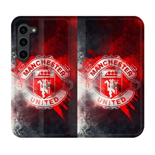 Housse Cuir Portefeuille Pour Samsung Galaxy S23 Plus Foot Manchetser United