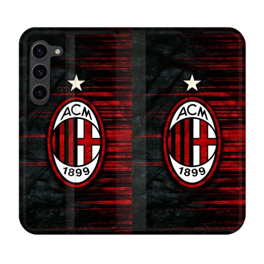 Housse Cuir Portefeuille Pour Samsung Galaxy S23 Plus Foot Milan AC