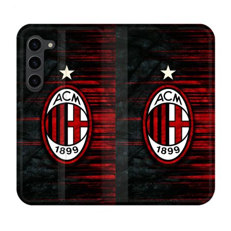 Housse Cuir Portefeuille Pour Samsung Galaxy S23 Plus Foot Milan AC