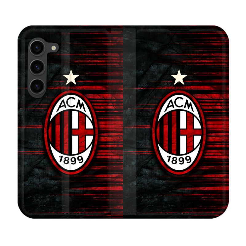 Housse Cuir Portefeuille Pour Samsung Galaxy S23 Plus Foot Milan AC