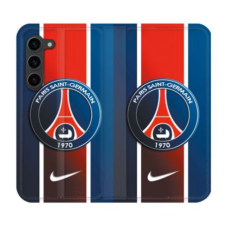 Housse Cuir Portefeuille Pour Samsung Galaxy S23 Plus Foot PSG 1970