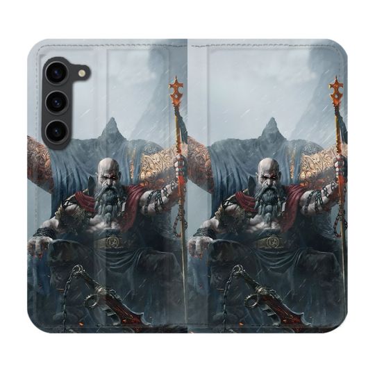 Housse Cuir Portefeuille Pour Samsung Galaxy S23 Plus Gof Of War