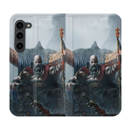 Housse Cuir Portefeuille Pour Samsung Galaxy S23 Plus Gof Of War