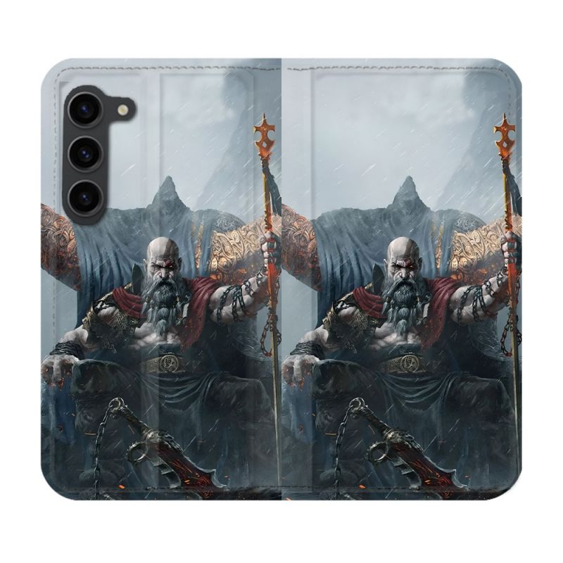 Housse Cuir Portefeuille Pour Samsung Galaxy S23 Plus Gof Of War