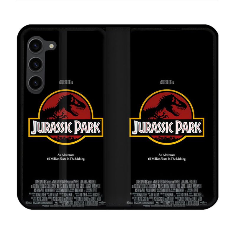 Housse Cuir Portefeuille Pour Samsung Galaxy S23 Plus Jurassik Park Affiche