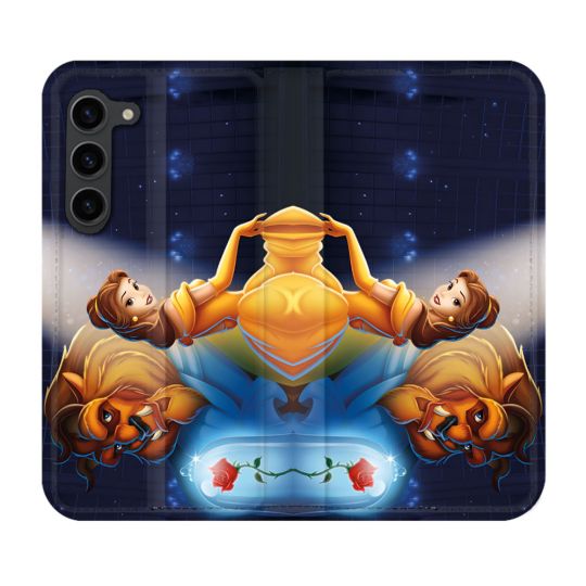 Housse Cuir Portefeuille Pour Samsung Galaxy S23 Plus La Belle et La Bête