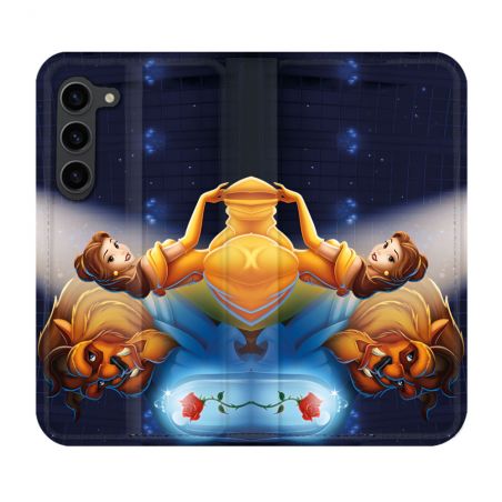 Housse Cuir Portefeuille Pour Samsung Galaxy S23 Plus La Belle et La Bête