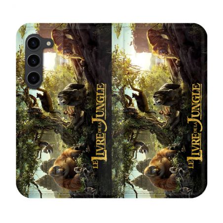 Housse Cuir Portefeuille Pour Samsung Galaxy S23 Plus Le Livre De La Jungle Affiche