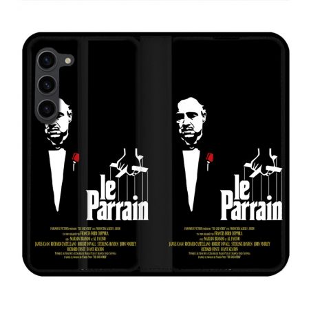 Housse Cuir Portefeuille Pour Samsung Galaxy S23 Plus Le Parrain Affiche