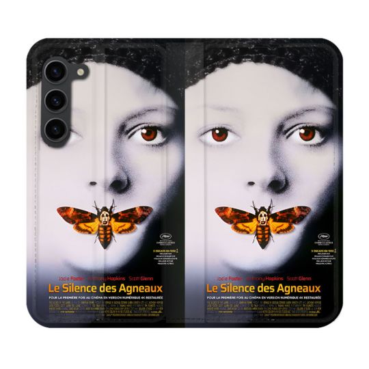 Housse Cuir Portefeuille Pour Samsung Galaxy S23 Plus Le Silence Des Agneaux Affiche
