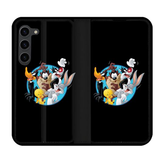 Housse Cuir Portefeuille Pour Samsung Galaxy S23 Plus Looney Tunes