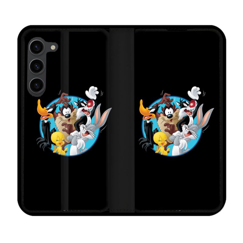 Housse Cuir Portefeuille Pour Samsung Galaxy S23 Plus Looney Tunes