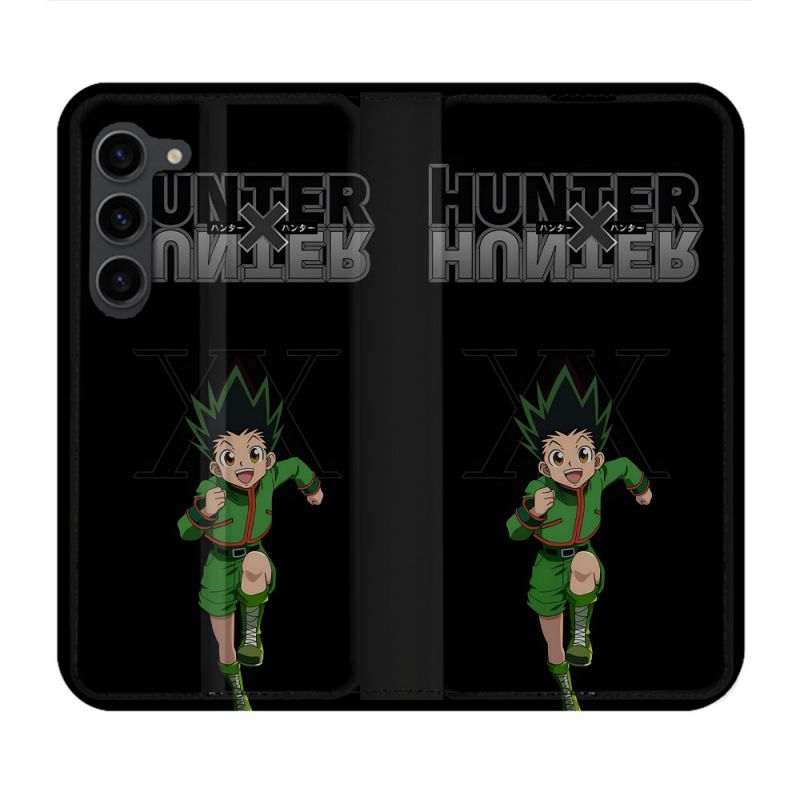 Housse Cuir Portefeuille Pour Samsung Galaxy S23 Plus Manga Hunter X Hunter Gon