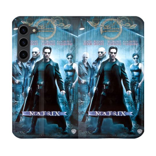 Housse Cuir Portefeuille Pour Samsung Galaxy S23 Plus Matrix Affiche