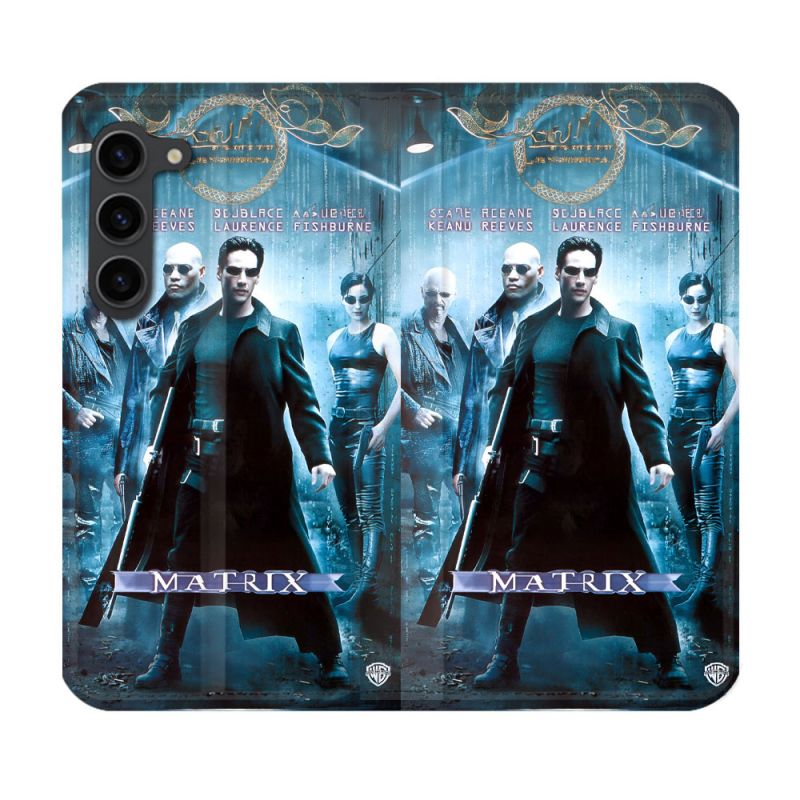 Housse Cuir Portefeuille Pour Samsung Galaxy S23 Plus Matrix Affiche