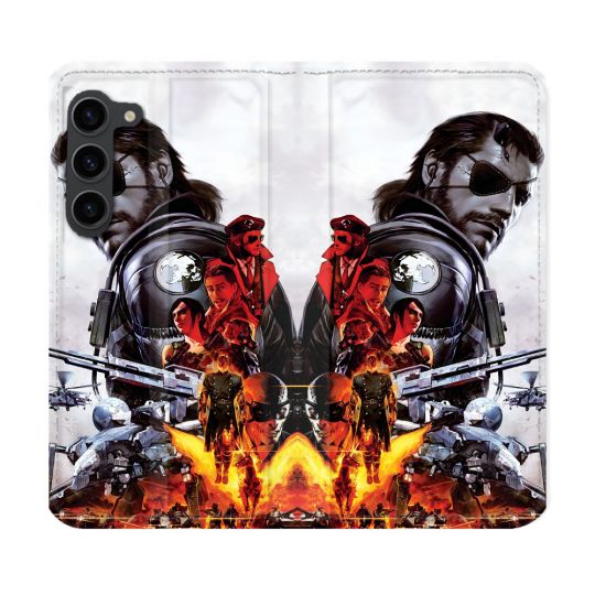 Housse Cuir Portefeuille Pour Samsung Galaxy S23 Plus Metal Gear Solid