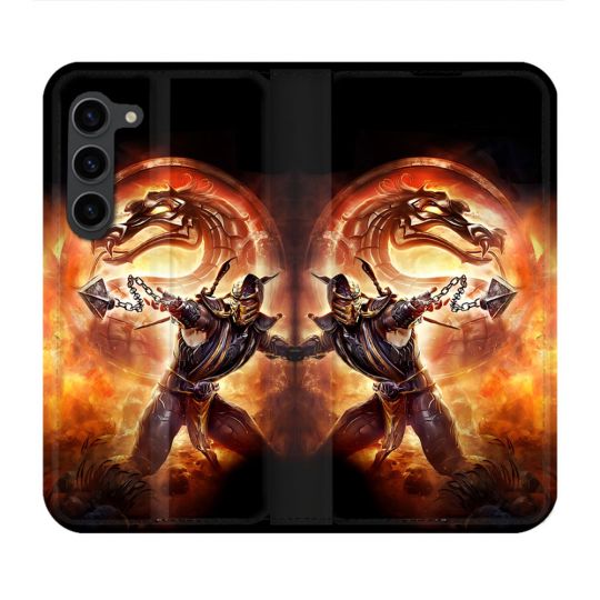 Housse Cuir Portefeuille Pour Samsung Galaxy S23 Plus Mortal Combat