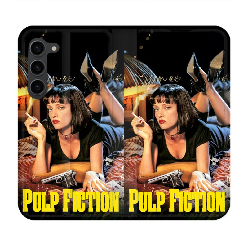 Housse Cuir Portefeuille Pour Samsung Galaxy S23 Plus Pulp Fiction Affiche