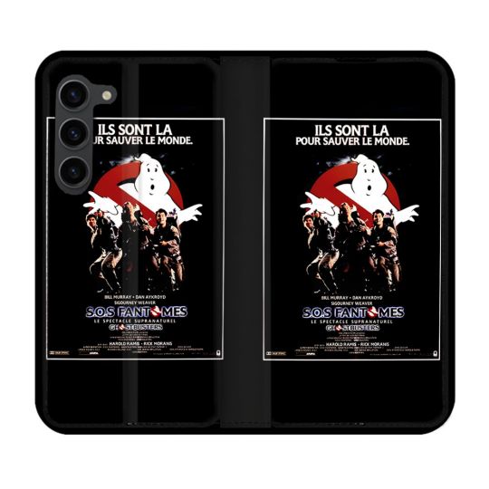 Housse Cuir Portefeuille Pour Samsung Galaxy S23 Plus SOS Fantome Affiche