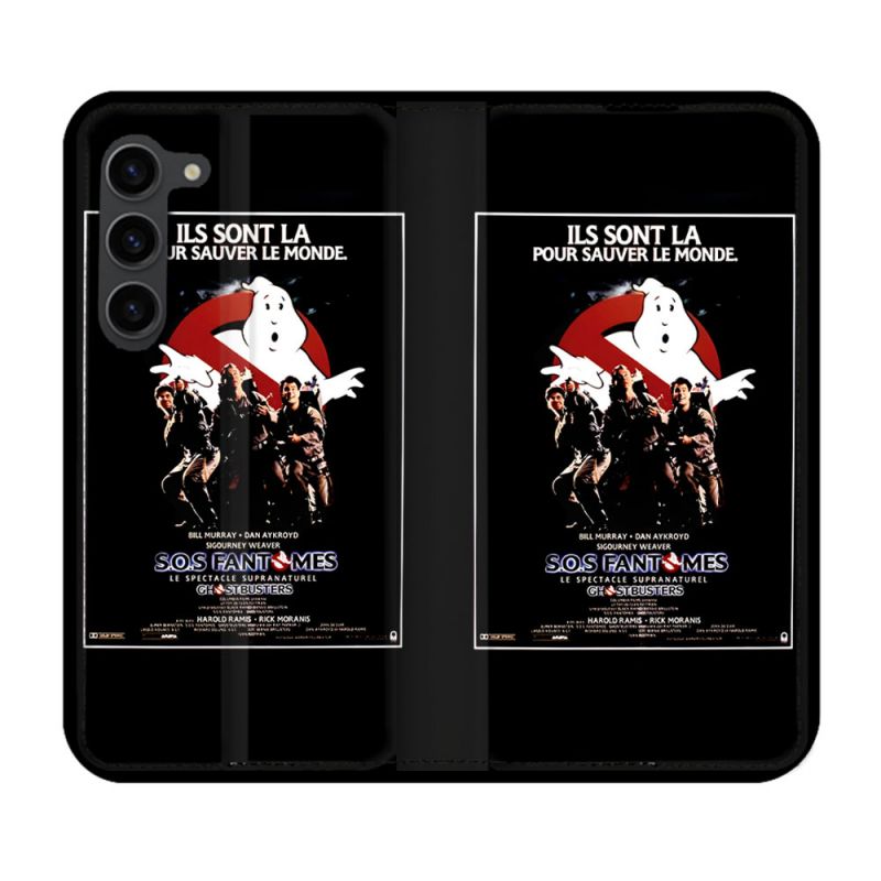 Housse Cuir Portefeuille Pour Samsung Galaxy S23 Plus SOS Fantome Affiche