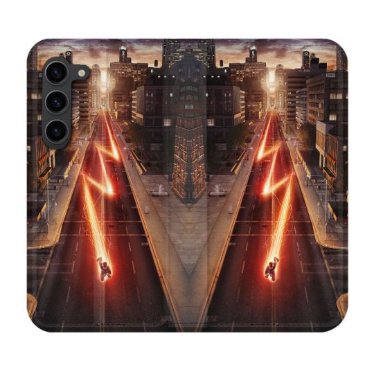 Housse Cuir Portefeuille Pour Samsung Galaxy S23 Plus The Flash City