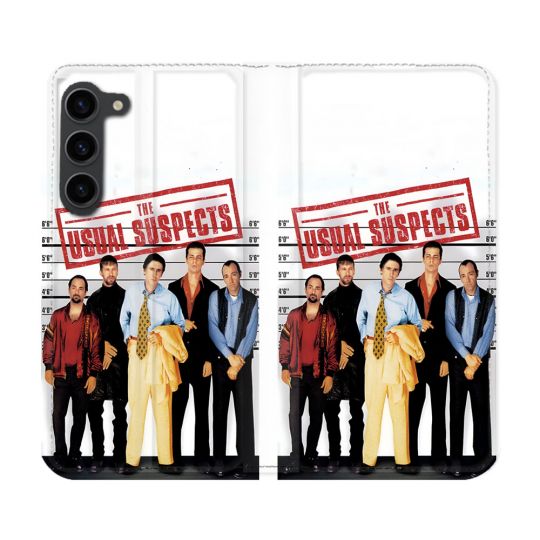 Housse Cuir Portefeuille Pour Samsung Galaxy S23 Plus The Usual Suspect Affiche