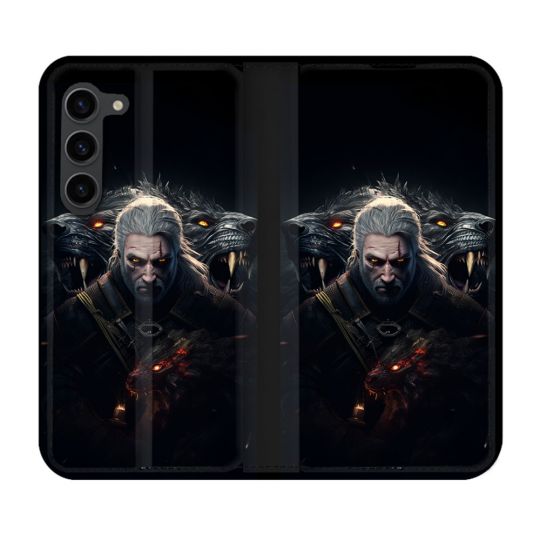 Housse Cuir Portefeuille Pour Samsung Galaxy S23 Plus The Witcher