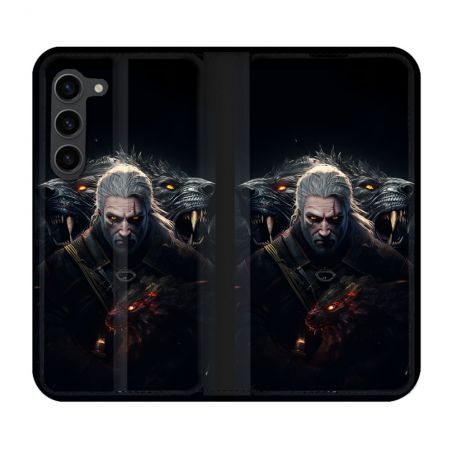 Housse Cuir Portefeuille Pour Samsung Galaxy S23 Plus The Witcher