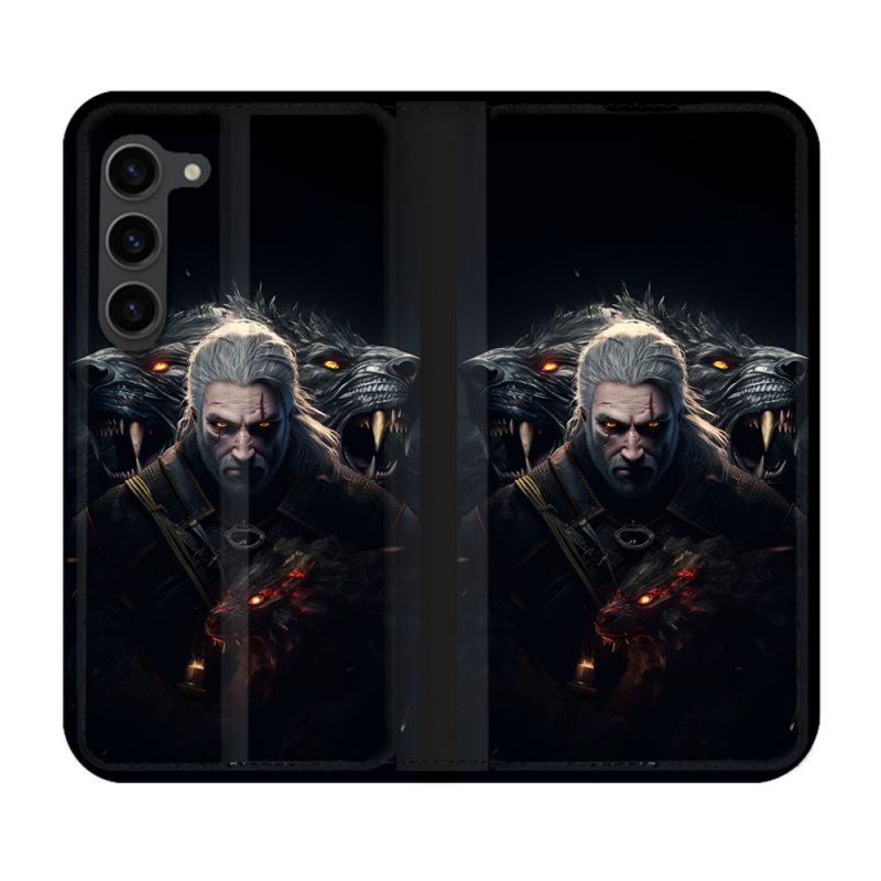Housse Cuir Portefeuille Pour Samsung Galaxy S23 Plus The Witcher