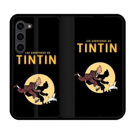 Housse Cuir Portefeuille Pour Samsung Galaxy S23 Plus Tintin Classique