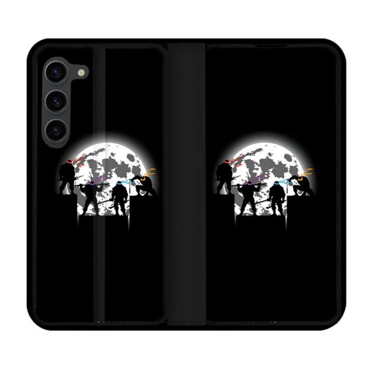 Housse Cuir Portefeuille Pour Samsung Galaxy S23 Plus Tortue Ninja Ombre