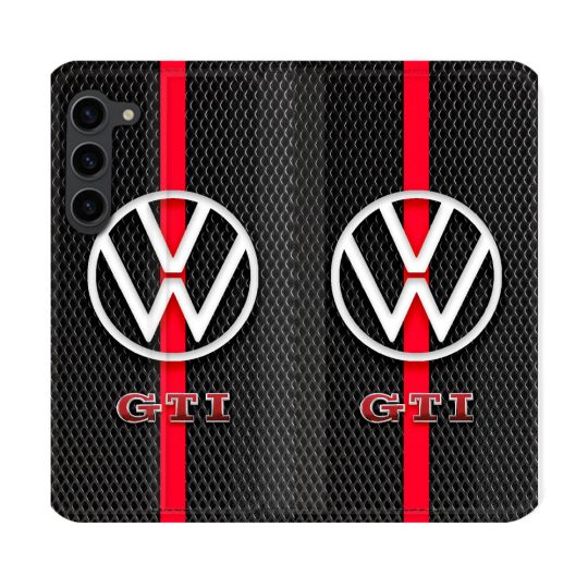 Housse Cuir Portefeuille Pour Samsung Galaxy S23 Plus Volkwagen Line