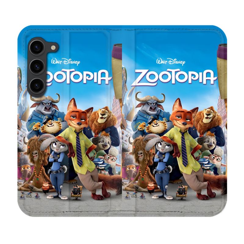 Housse Cuir Portefeuille Pour Samsung Galaxy S23 Plus Zootopia