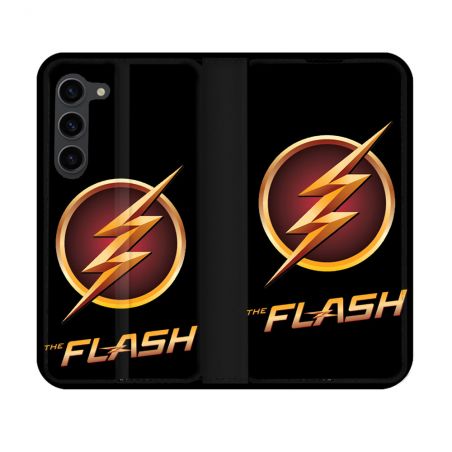 Housse Cuir Portefeuille Pour Samsung Galaxy S23 The Flash Logo